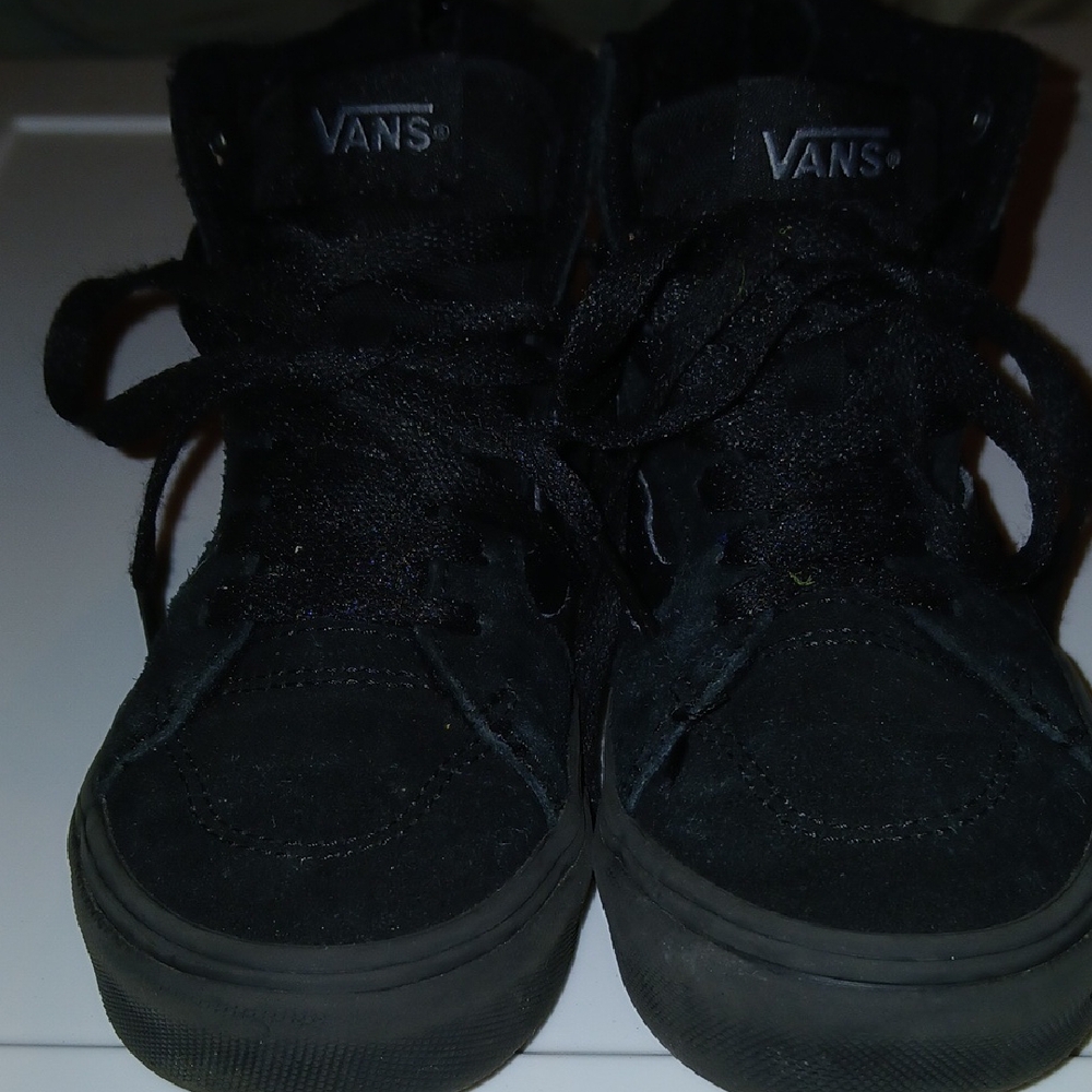 Vans Kids Black High-Top Sneakers With Back Zipper